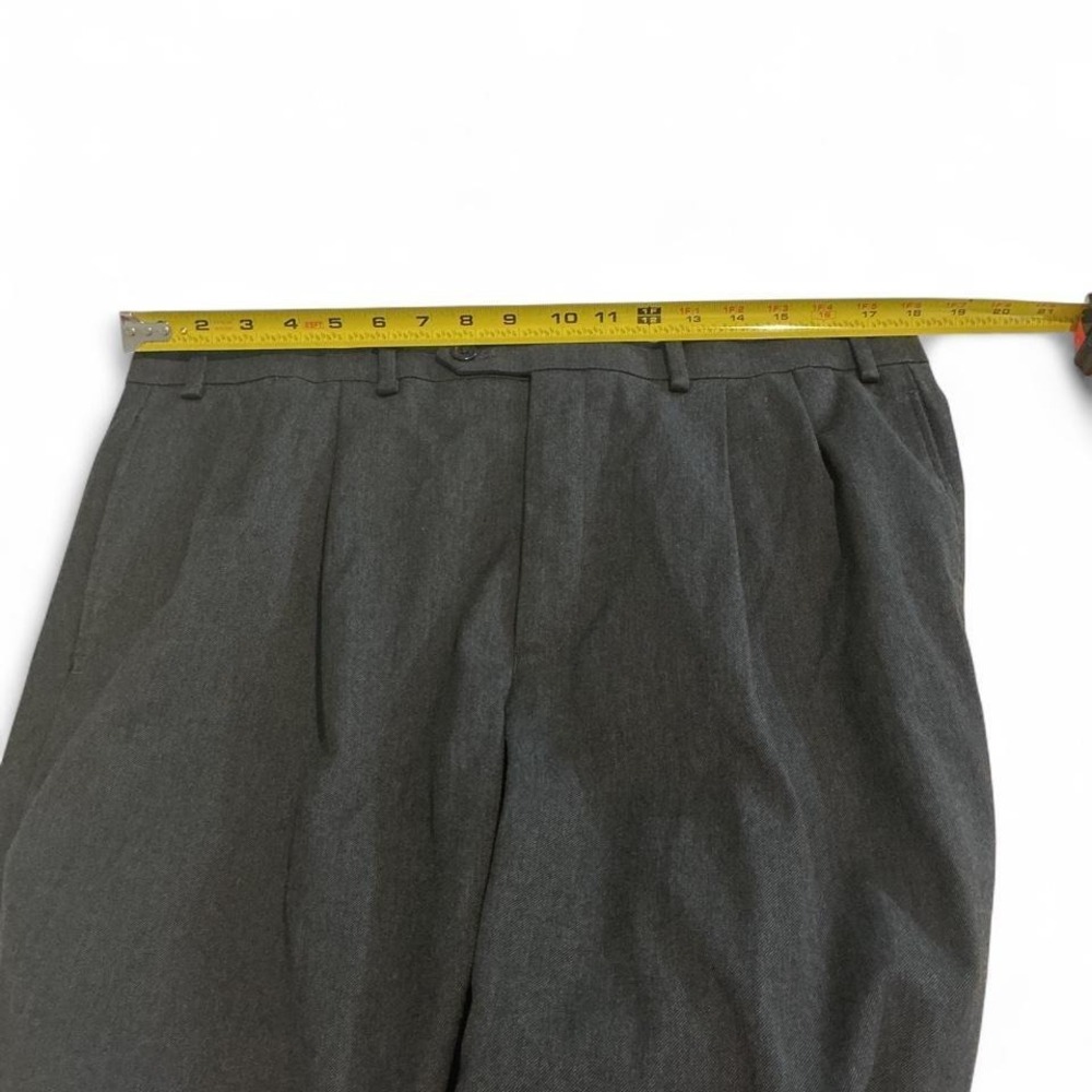 Lauren Ralph Lauren Dress Pants Mens 36W‎ Gray Excellent Pleated Cuffed Hem - Picture 3 of 7